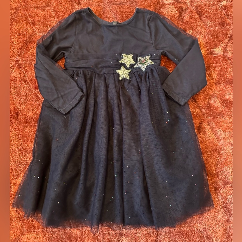 Billieblush navy dress with star details. Great condition.